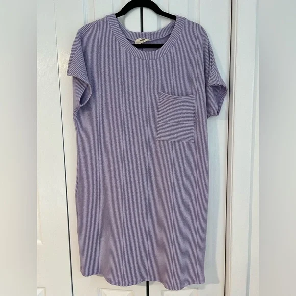 Pinkblush | Dresses | Lavender Ribbed Front Pocket Dolman Short Sleeve  Maternity Dress | Poshmark